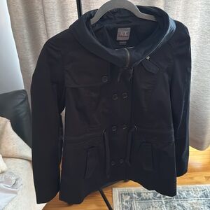 Armani Exchange women’s jacket. Light weight cotton size small. Doubled Brested